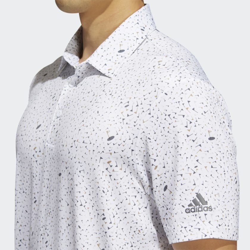 Adidas FlagPrint Polo Shirt Grey Four/Hemp/Grey Two Polokošele a