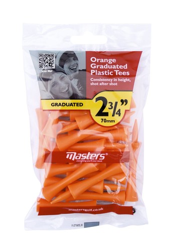 Masters Plastic Graduated Tees 2 3/4 Bag 20 Orange