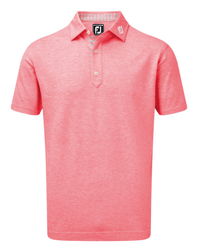 Footjoy Stretch Heather Pique With Stripe Trim