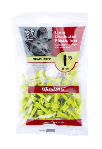 Plastic Graduated Tees 1 Bag 25 Lime