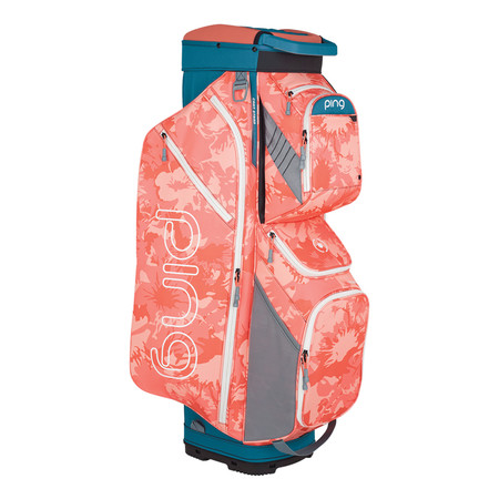 Ping Traverse Cart Bag Storm Coral Bloom