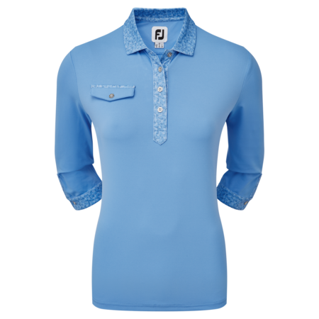 FootJoy Women’s 3/4 Sleeve Pique with printed Trim