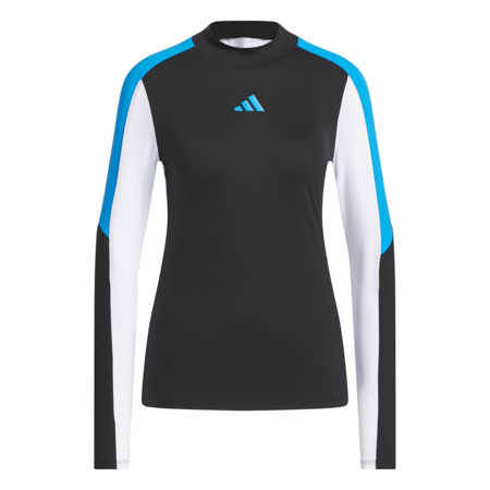 Adidas Beyond Color Block Long Sleeve Mock Neck Top